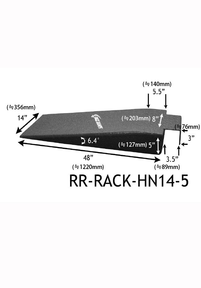 ［NEW］【Raceramps（レースランプ）】RR-RACK-HN14-5 5"h x14"w Hook-Nosed Rack Ramps, set of 2 フックスロープ