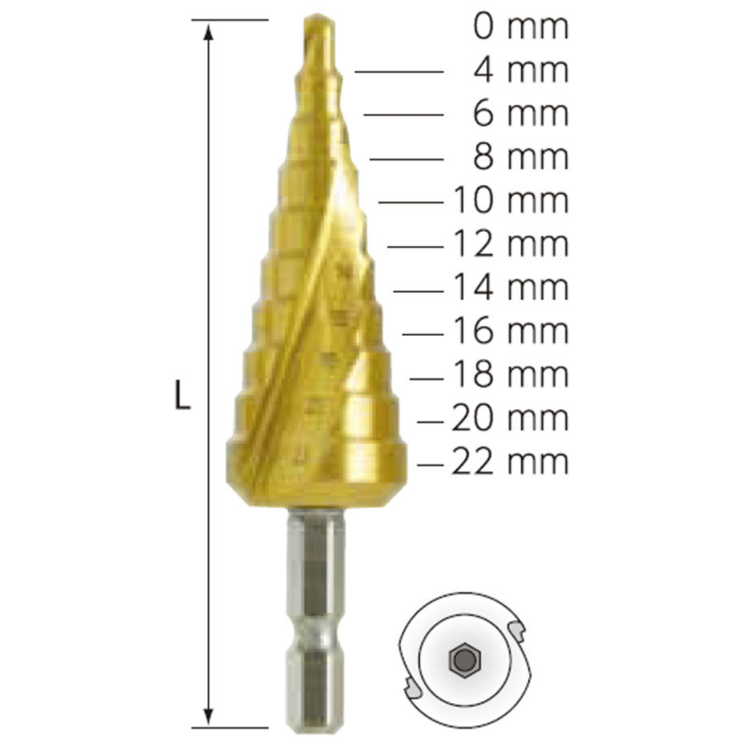 スエカゲツール ▼チタンピラミッドドリル RSD-22T