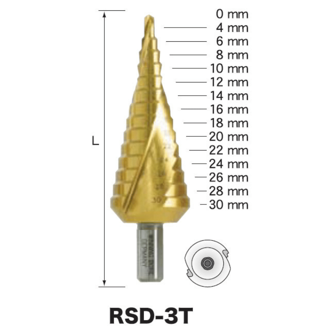 スエカゲツール ▼チタンピラミッドドリル　４－３０ｍｍ RSD3T