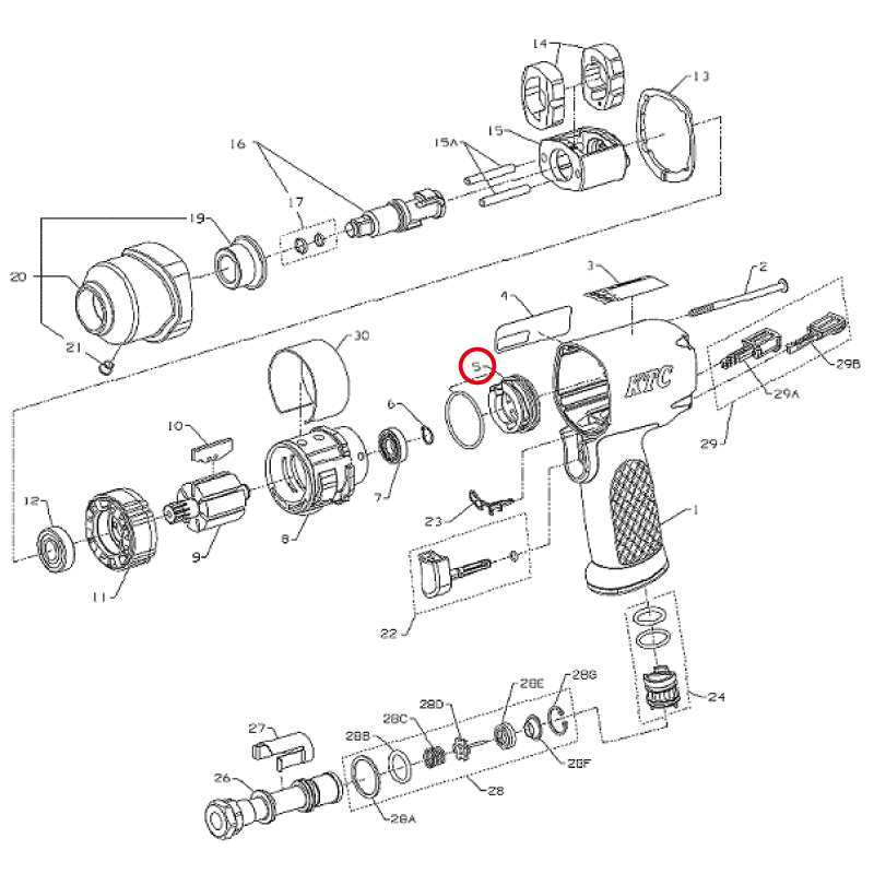 KTC　※パワーレギュレーターアッセンブリー  2115-D249A　京都機械工具