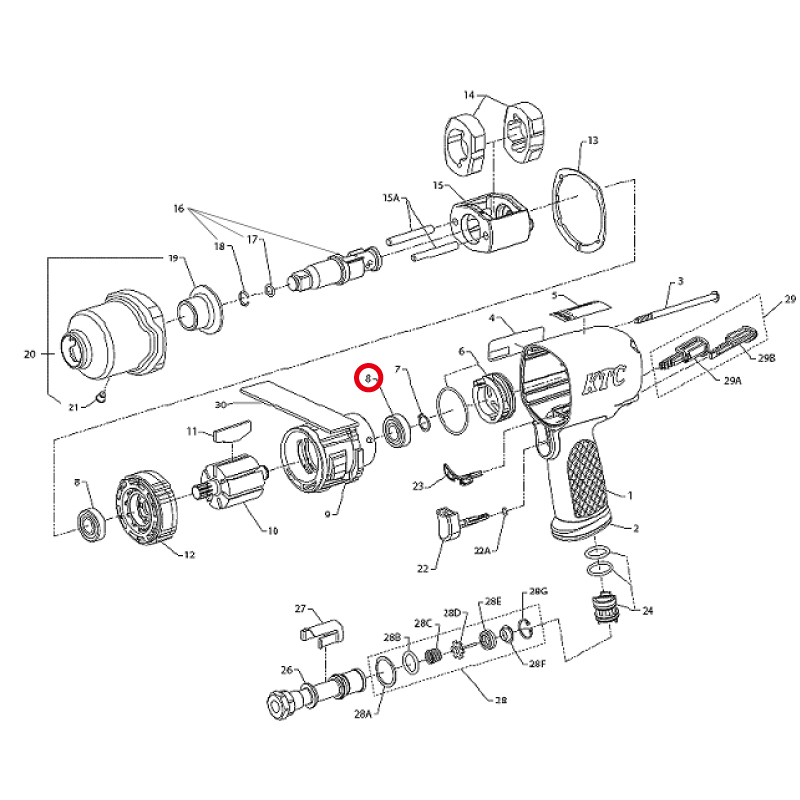 KTC　※ベアリング（エンドプレート）  2131-97　京都機械工具