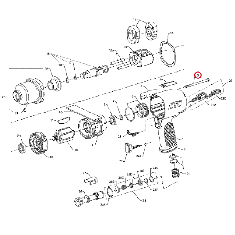 KTC　※ハンマーケーススクリュー  2135-638　京都機械工具