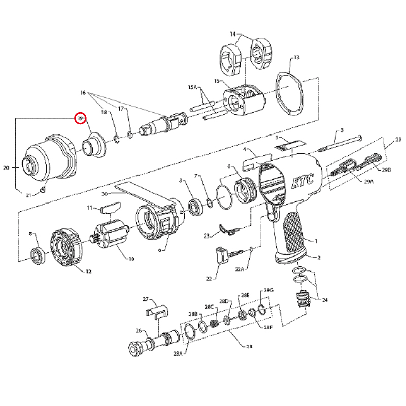 KTC　※ハンマーケースブッシング  2135-941　京都機械工具